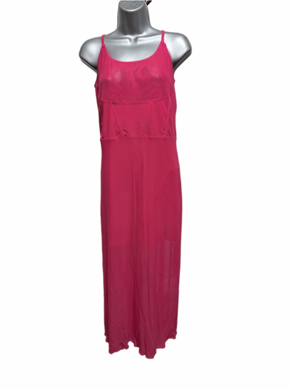 NWT Halara Corset Mesh Overlay Midi Dress in pink size large